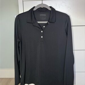 Black Long Sleeve Polo Shirt